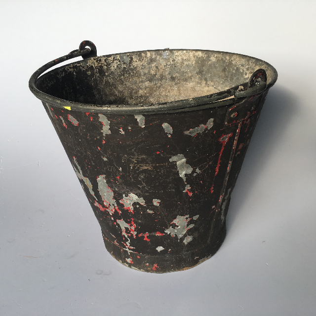 BUCKET, Galvanised Painted Black